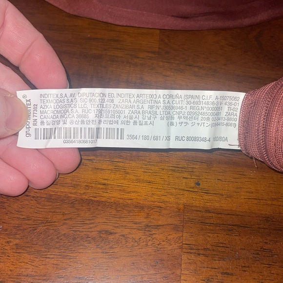 Zara ladies Satin Effect  Knotted Crop Blouse Puff Sleeve. XS. NWOT. - Picture 13 of 13